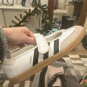 Adidas Samba Jane White Velcro Sneakers